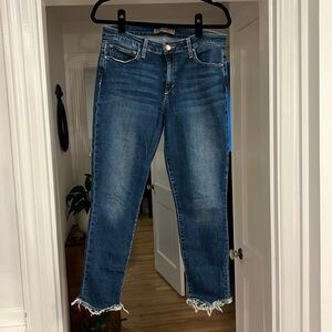 Joe’s crop jeans with frayed hem Sz 30